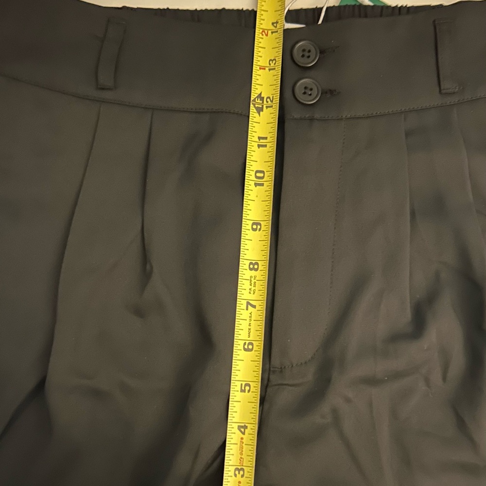 Halara Black High Waisted Double Button Straight Leg Work Pants Size Medium NEW - Picture 9 of 13